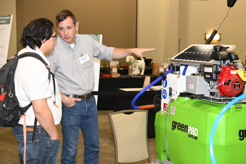 Sponsors demonstrate their equipment and engage with attendees during the dedicated poster and exhibit session. Photo: Bill Hoyer