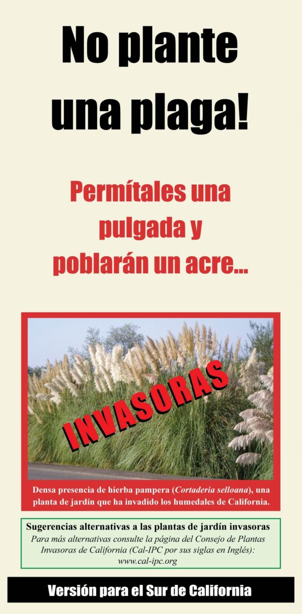 Don't Plant a Pest Southern California Spanish Brochure